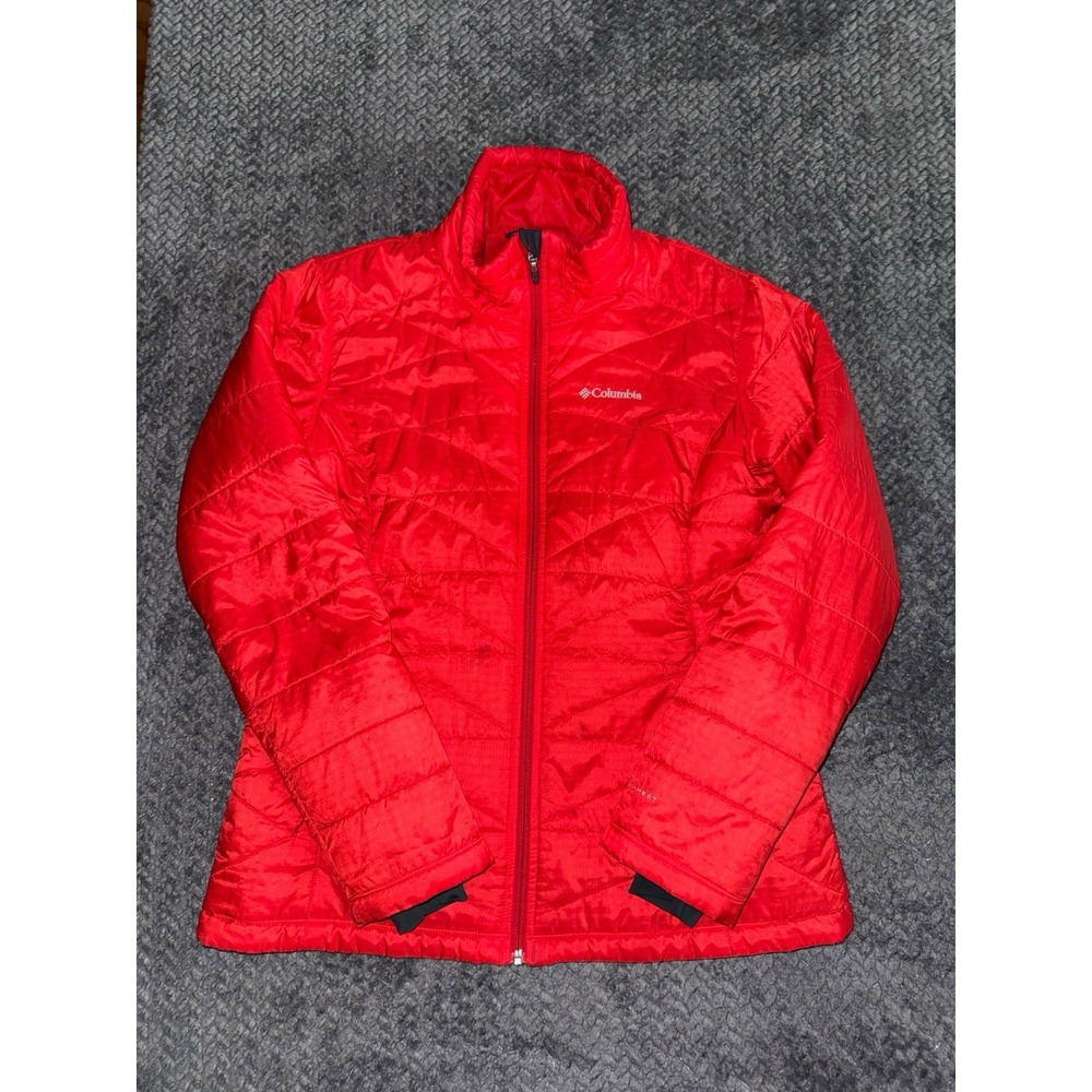 Columbia Womens Red Omni Heat Shield Puffer Jacket Coat Size Large